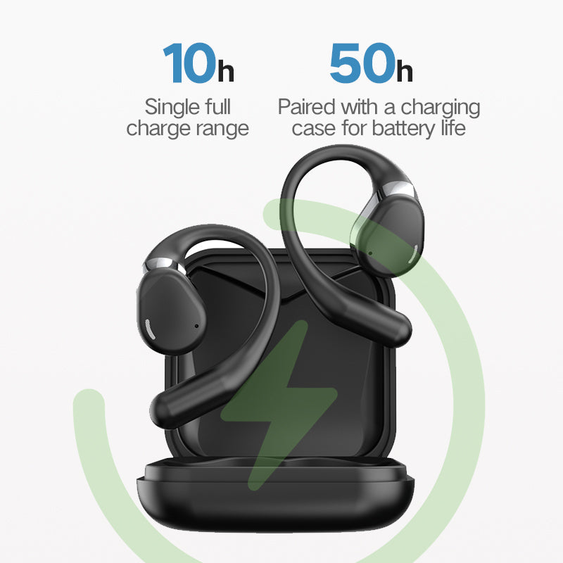 OWS Hanging Bluetooth 5.4 Earphones Open Ear Headset Ball - Portable and Comfortable, HiFi Stereo Sound Headphones Noise Cancelling-3
