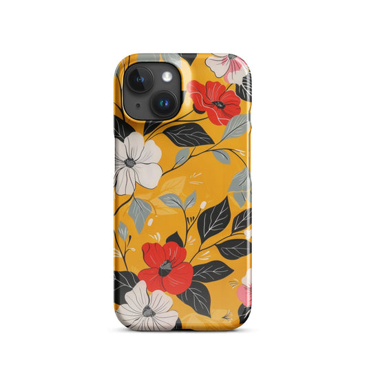Yellow Floral Phone case for iPhone-30